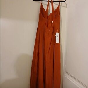 Azazie Burnt Orange Backless Dress